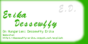 erika dessewffy business card